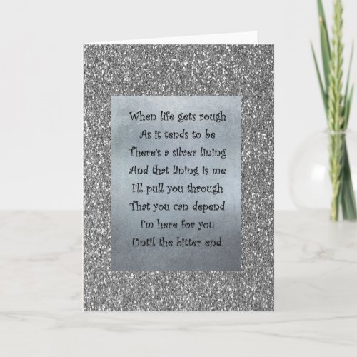 Silver lining greeting card