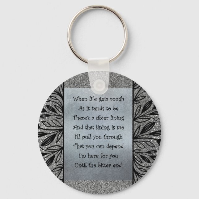 Silver Lining keyring (Front)