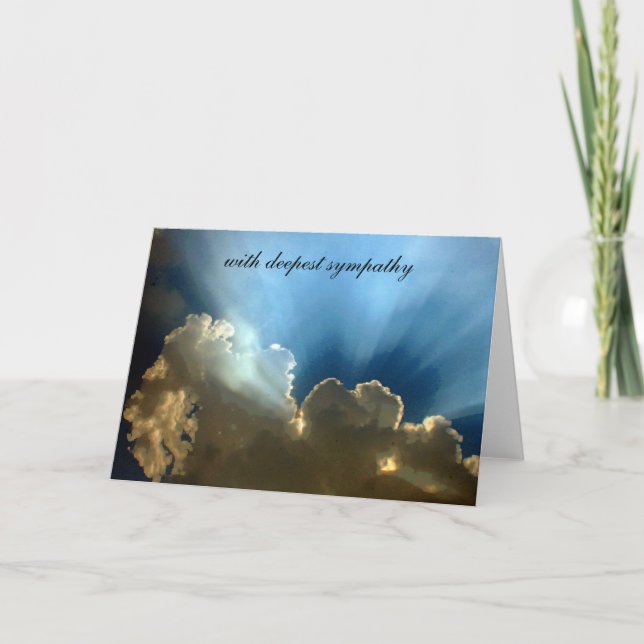 silver lining sympathy card (Front)