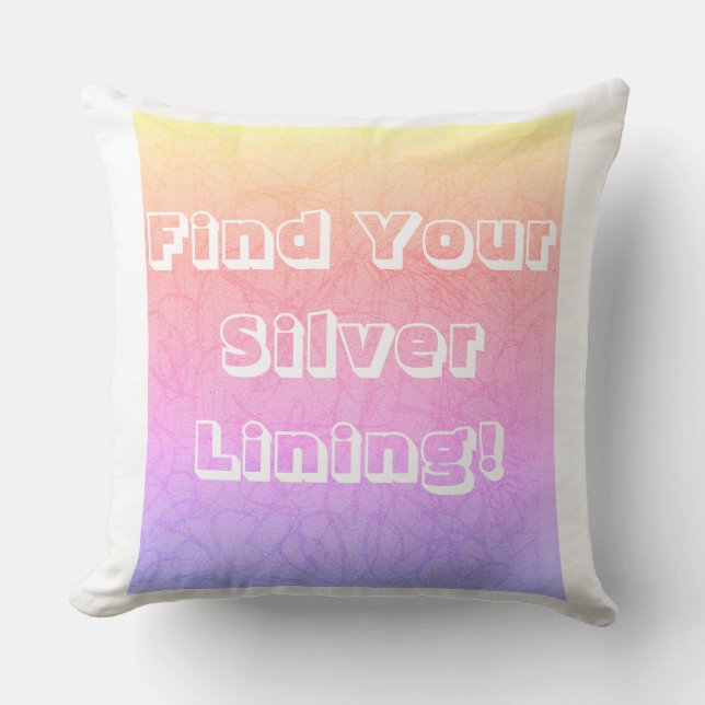 Silver Lining Throw Pillow (Front)