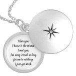 Silver Linings Playbook Quote Locket Necklace at Zazzle