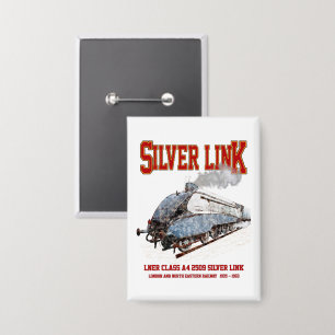 Silver Link - LNER Class A4 2509 Steam Train Loco Button