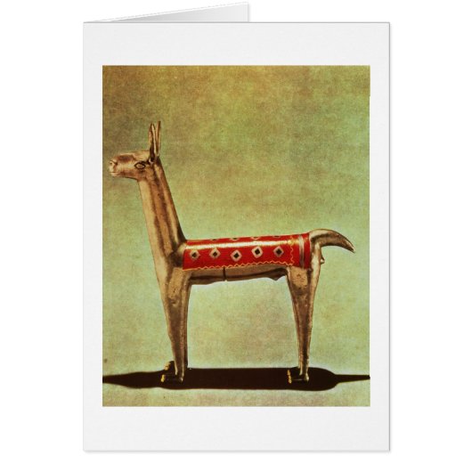 Silver Llama Figurine, from Peru, after 1438 Cards (Front)