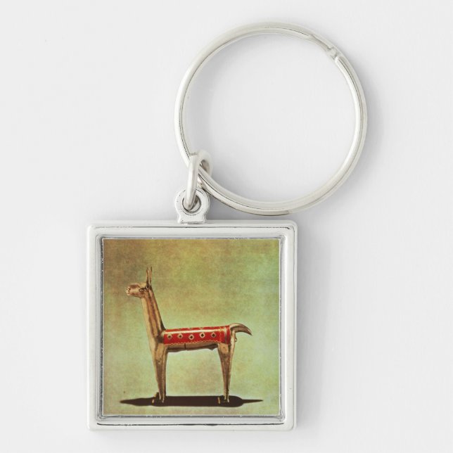 Silver Llama Figurine, from Peru, after 1438 Keychain (Front)