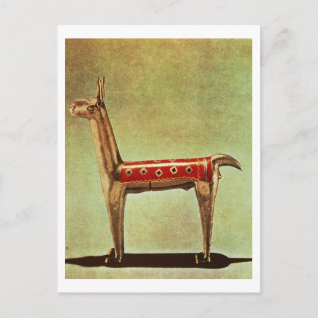 Silver Llama Figurine, from Peru, after 1438 Postcard (Front)