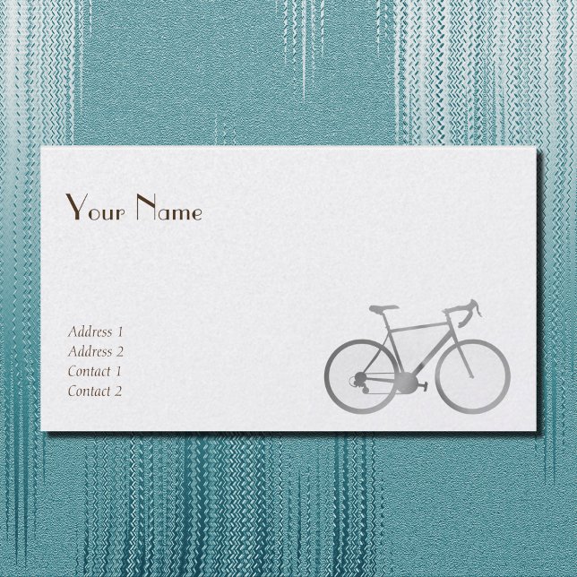 Silver  look bike in white business card (Creator Uploaded)