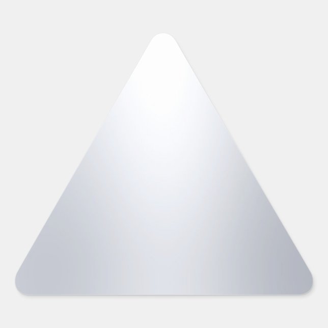 Silver Look Blank Template Elegant Glamorous Chic Triangle Sticker (Front)