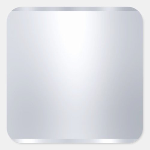 Silver Look Blank Template Elegant Modern Custom Square Sticker