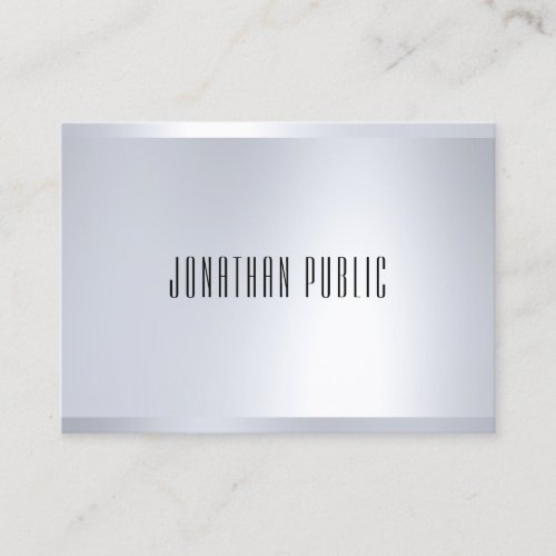 Silver Look Elegant Modern Glamour Template Business Card