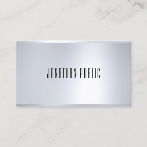 Silver Look Elegant Modern Template Professional Business Card