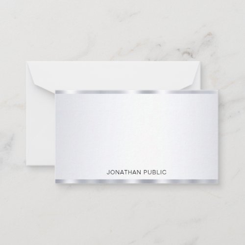 Silver Look Elegant Personalized Custom Template
