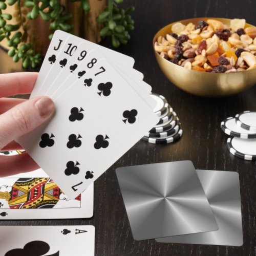 Silver Look Elegant Trendy Custom Template Glamour Poker Cards