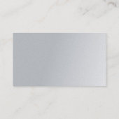 Silver Look Gray Elegant Minimalist Design Luxury Business Card (Back)