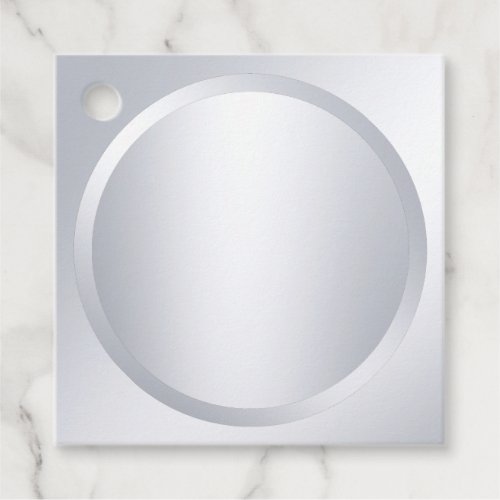 Silver Look Modern Elegant Blank Template Favor Tags
