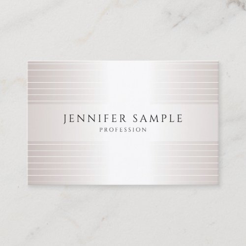 Silver Look Modern Simple Elegant Trendy Template Business Card