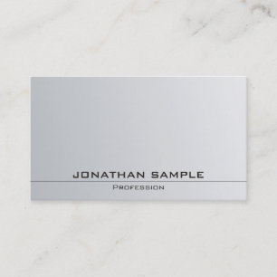 Silver Look Sophisticated Simple Plain Trendy Business Card