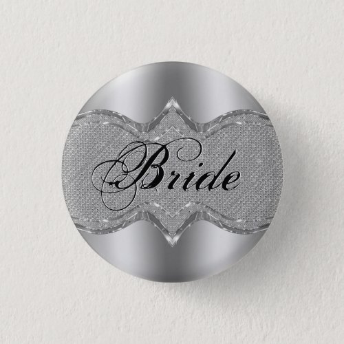 Silver Look With Diamonds Pattern 2 Button
