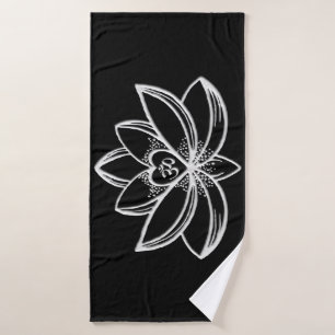 Silver Lotus Bath Towel
