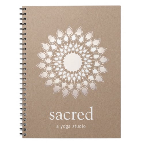 Silver Lotus Mandala Yoga and Meditation Teacher Notebook