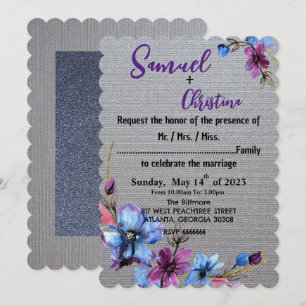 Silver lover invitation