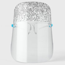 Silver Luxury Glitter Salon COVID 19 Face Shield
