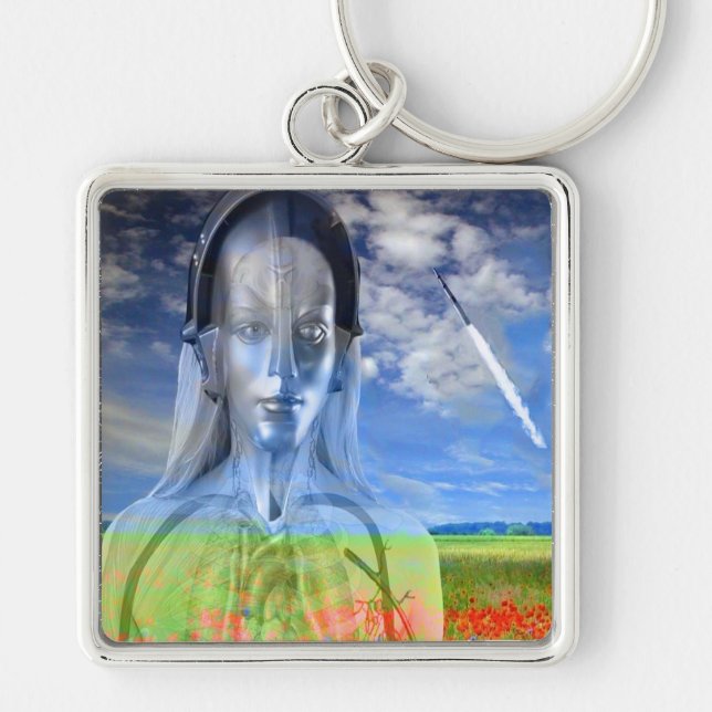 Silver Machine Keychain (Front)