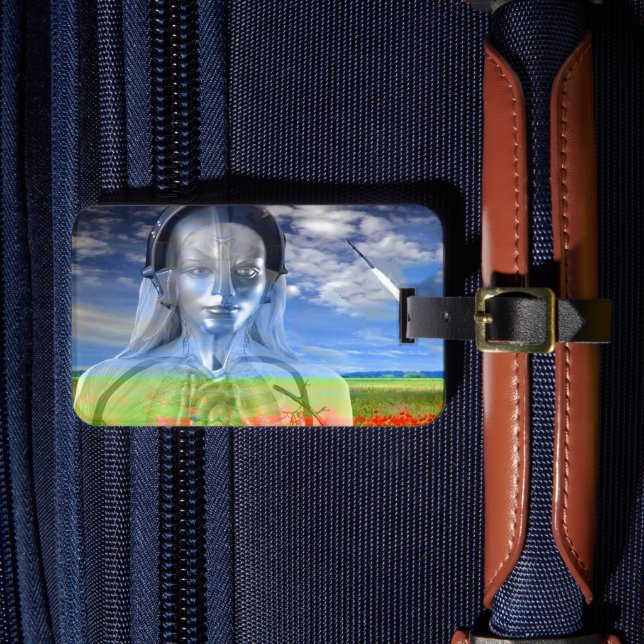 Silver Machine Luggage Tag (Front Insitu 4)