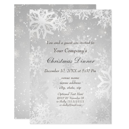 Silver Magical Corporate Holiday party Invite | Zazzle.com