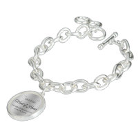 Silver Maid of Honor Charm Bracelet Wedding Favor