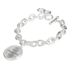 Silver Maid of Honor Charm Bracelet Wedding Favor
