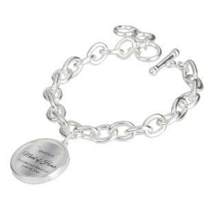 Silver Maid of Honor Charm Bracelet Wedding Favor