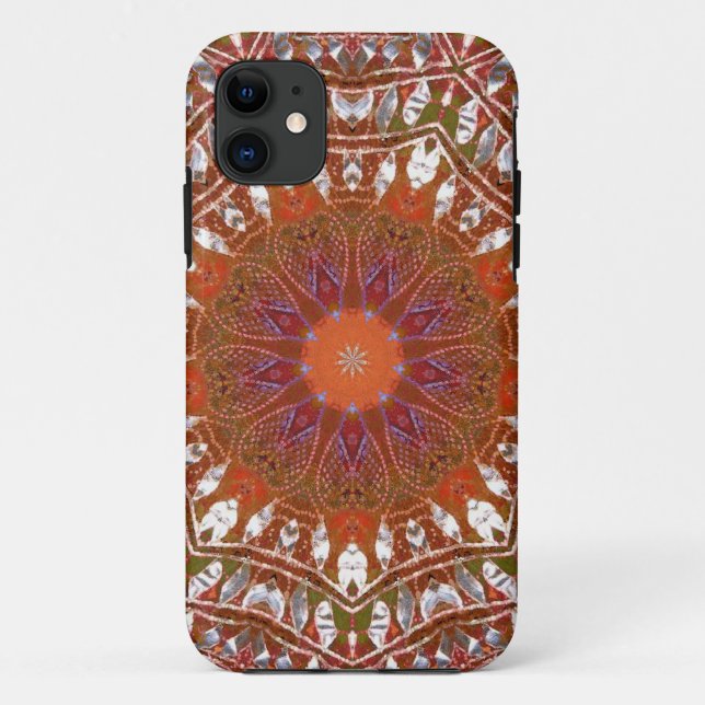 Silver Mandala Case-Mate iPhone Case (Back)