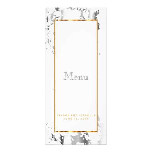 Silver Marble Gold and White _ Menu