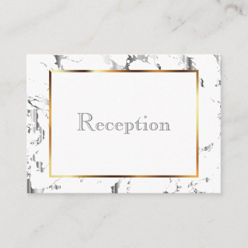 Silver Marble Gold  White _ Enclosure Card