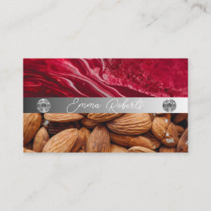 Silver Marble Pink Diamond Coach Business Card