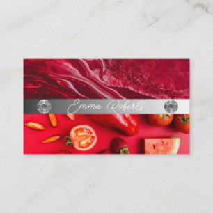 Silver Marble Pink Diamond Coach Business Card