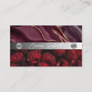 Silver Marble Pink Diamond Coach Business Card