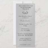 Silver Masquerade Purple Bridal Shower Invitation (Back)