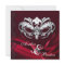 Silver Masquerade Red Jeweled Wedding Invitation