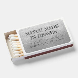 Silver Match Made in Heaven Wedding Favors