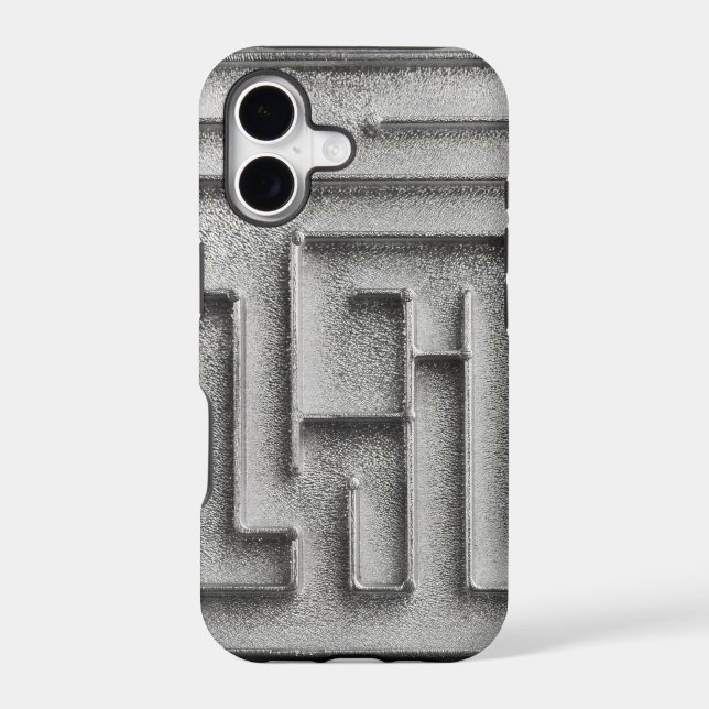 Silver maze iphone case (Back)
