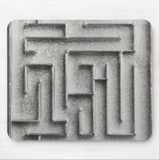 Silver maze mouse pad