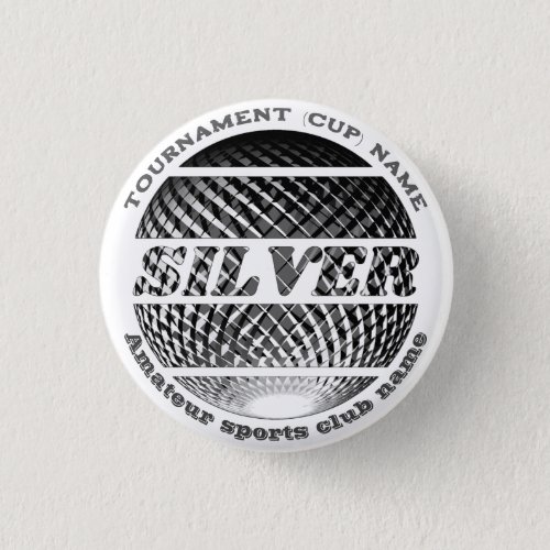 Silver medal 2nd place winner  button