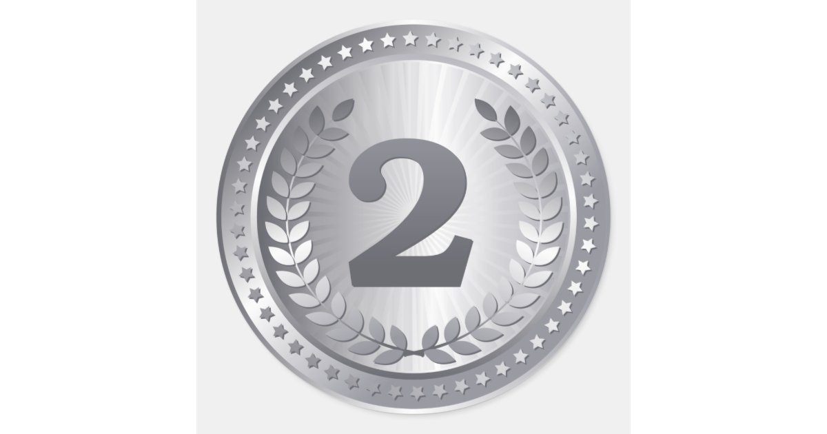 Silver Medal 2nd Place Winner Classic Round Sticker Zazzle Com Silver Medal 2nd Place Winner Classic Round Sticker Zazzle Com