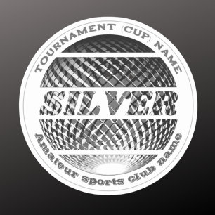 Silver medal 2nd place winner round  sticker