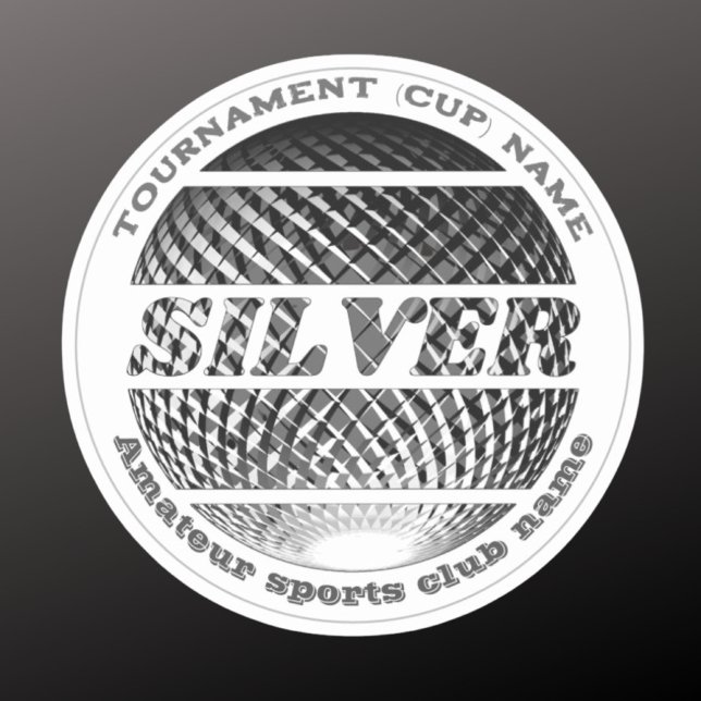 Silver medal 2nd place winner round  sticker (Creator Uploaded)