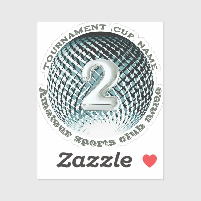 Silver medal, 2nd place winner Sticker (Sheet)