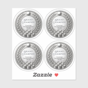 Silver Medal Beer Pong Tournament Championship Sticker