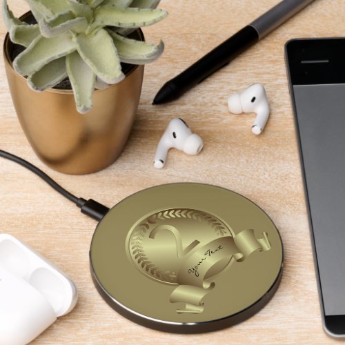 Silver Medal Custom text Two Award Winner Wireless Charger