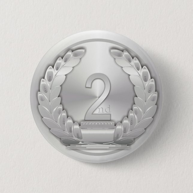 Silver Medal Pinback Button (Front)